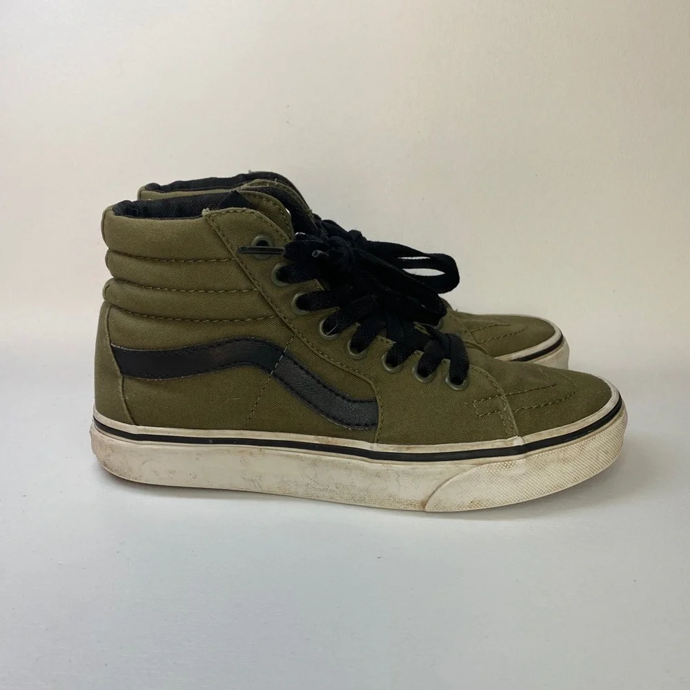Van’s Sk-8 Hi Sneakers Women’s 5.5 Army Green/Black 721277 - Picture 3 of 9